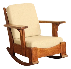 Limbert Antique Mission Oak Paddle-Arm Rocker
