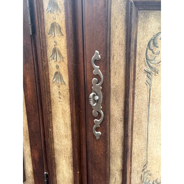 Rustic European Paint Decorated Demi Lune Sideboard For Sale - Image 11 of 12