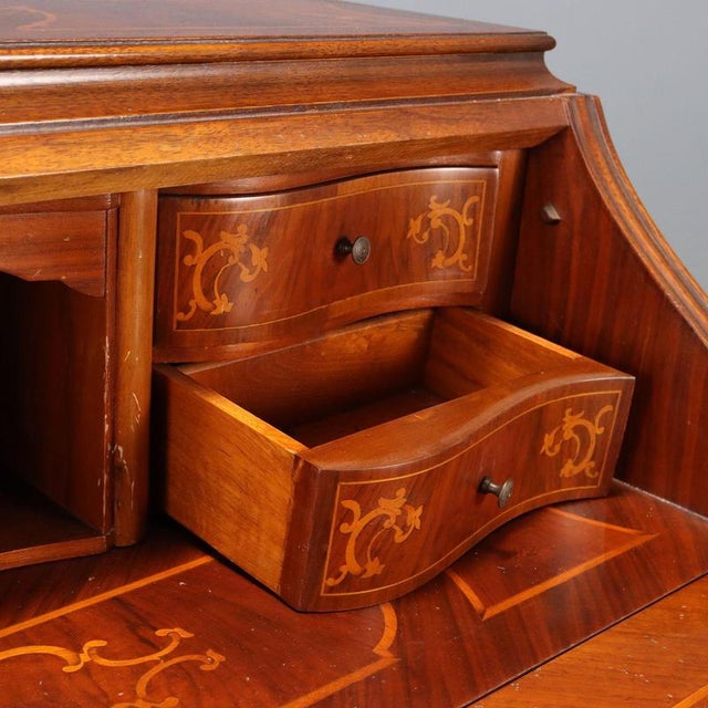 Wood Roman Style Desk with Maple Inlays For Sale - Image 7 of 14