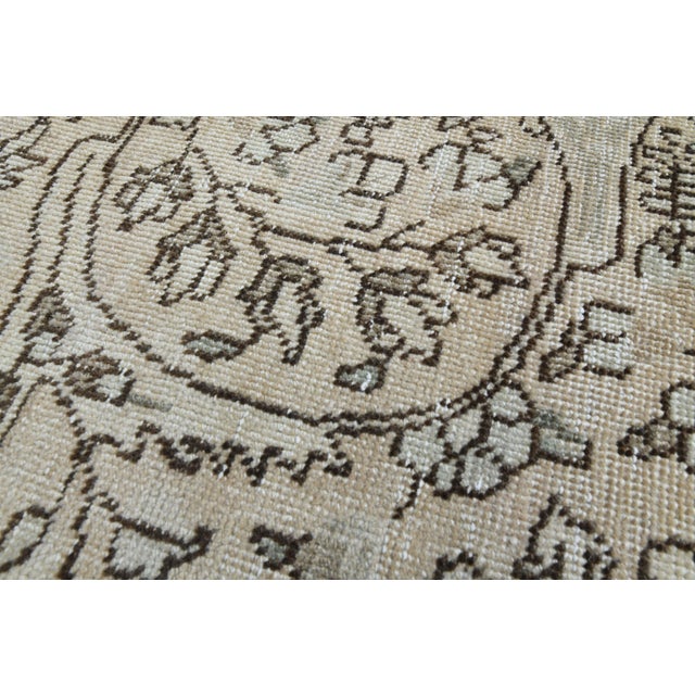 1970s Vintage Persian Handmade Wool Cotton Brown Area Rug For Sale - Image 9 of 11