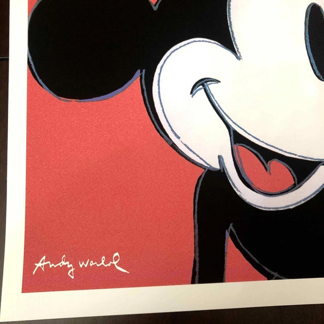 American 1990s After Andy Warhol "Mickey Mouse Pink" Lithograph For Sale - Image 3 of 13