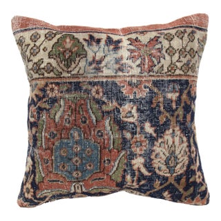 Vintage Hand-Knotted Tribal Rug Pillow Cover -20'' X 20'' For Sale