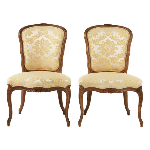 Antique Louis XV Side Chairs, France, 1850s, Set of 2 For Sale