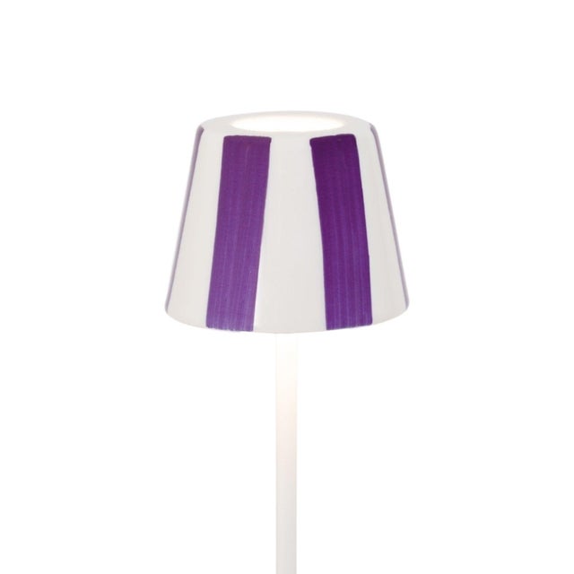 2020s Zafferano Ceramic Lilac Striped Shade for Poldina Micro Lido Lamp For Sale - Image 5 of 5