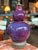 Purple 1930s Chinese Ceramic Gourd Vase Table Lamp For Sale - Image 8 of 17