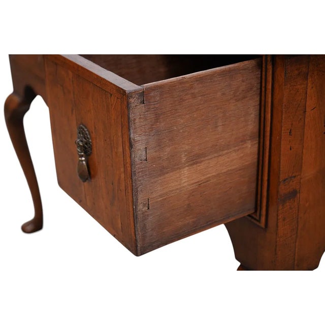 Antique Burr Walnut Queen Anne Style Ladies Writing Desk For Sale In West Palm - Image 6 of 6
