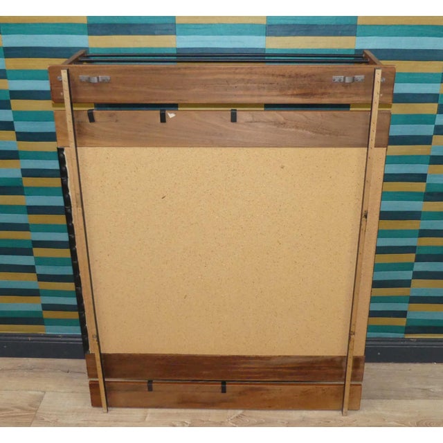 Mid-Century Modern Wardrobe with Hat Rack in Teak, Black Metal and Skai, 1960s For Sale - Image 4 of 6