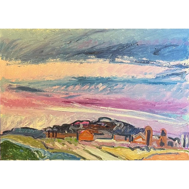 Jean Krille, Landscape 127, Oil on Masonite For Sale - Image 9 of 9