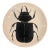 Vintage Studio Pottery Ceramic Beetle Motif Decorative Charger Plate For Sale