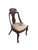 American Antique Federal Style Carved Wood Side Chair With Floral Needlepoint Seat For Sale - Image 3 of 18