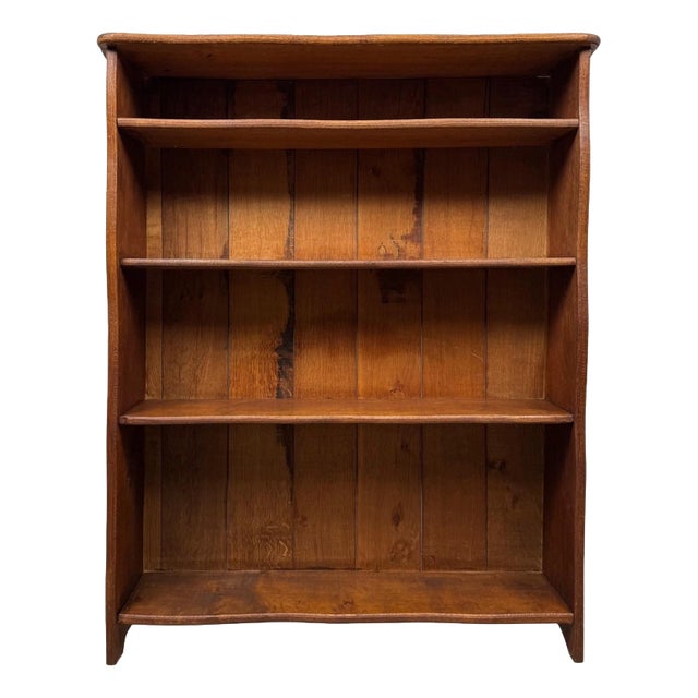 20th Century Oak Bookcase with Open Shelving For Sale