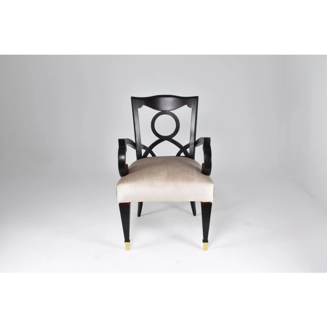 Italian Italian Dining Armchairs (Set of 4) With Extendable Game Table, 1960s For Sale - Image 3 of 18