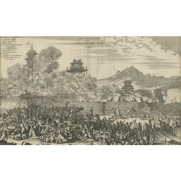 Montanus, Illustration of the Rebels Against the Japanese Emperor Kubo, Print For Sale - Image 4 of 6
