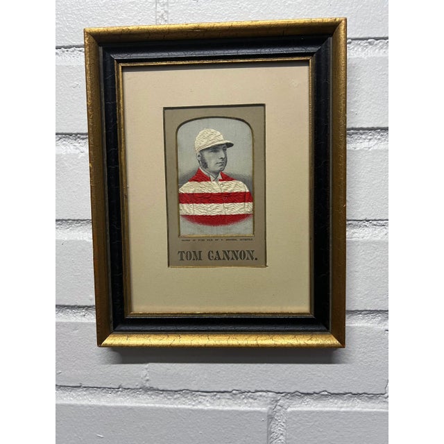 Late 19th Century A Group of Four Framed Victorian Stevengraphs of Famous Jockeys For Sale In New York - Image 6 of 10