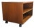 Vintage Teak Rolling Cabinet or End Table For Sale