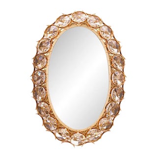 Vintage Gold-Plated Illuminated Mirror from Palwa, 1960s For Sale