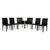 Chairs in Black Leather from Werther, Set of 6 For Sale - Image 12 of 12