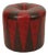 Vintage Round Pouf in Two-Tone Skai, 1960s For Sale