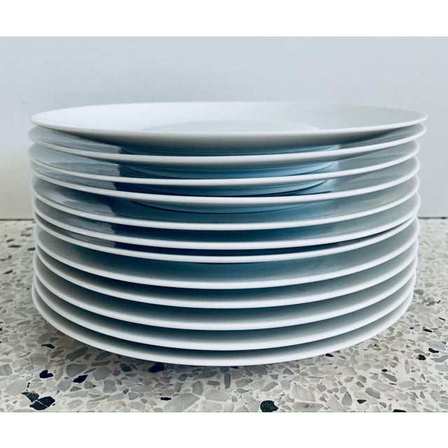 Modern 1990s Mikaela Dorfel Mono Germany Gemiini Porcelain Salad/Luncheon Plates - Set of 6 For Sale - Image 3 of 8