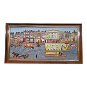 Cliff Astin British Folk Artist Painting Circa 1971
