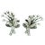 Metal Vintage 1950s Diamond Spray Ribbon Earrings in 14k White Gold, 3 Carats For Sale - Image 7 of 12
