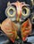Vintage Mid-Century Modern Brutalist-Style Owl Wall Hanging