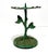 Art Nouveau Art Nouveau Brass Candle Holder W/ Green Patina Pillar & Spike Nature Design For Sale - Image 3 of 7