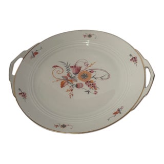 Vintage Art Deco Rosenthal "Tirana" Handled Porcelain Cake Platter For Sale