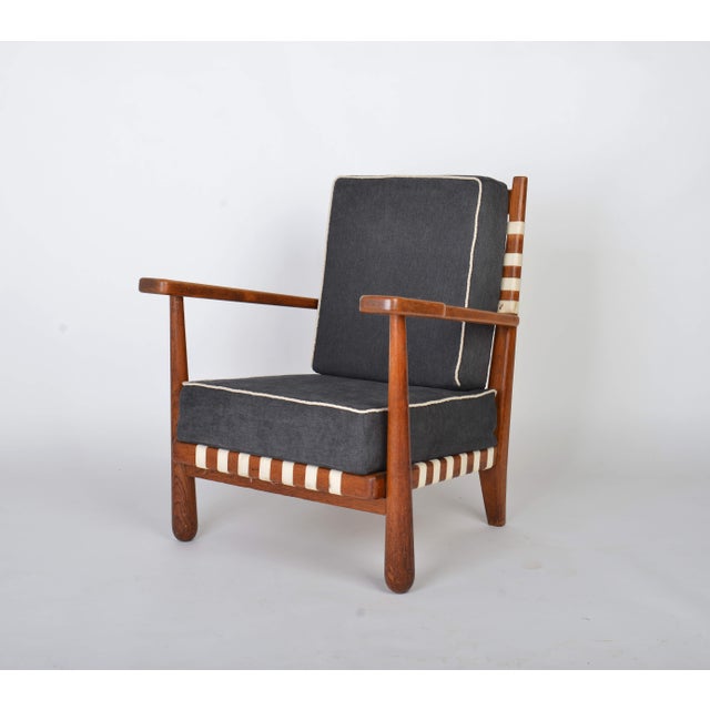 Mid-Century Oak Lounge Chair by Jan Vanek for Krasna Jizba, 1940 For Sale - Image 10 of 10