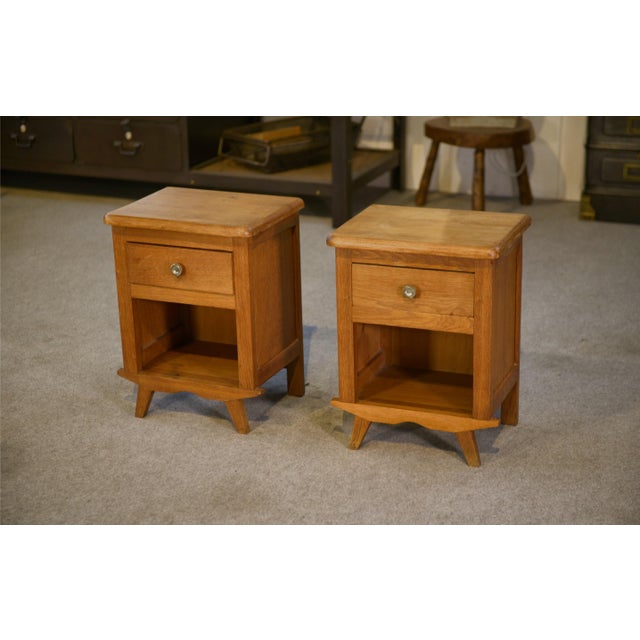 Oak Bedside Tables, 1960s, Set of 2 For Sale - Image 9 of 9
