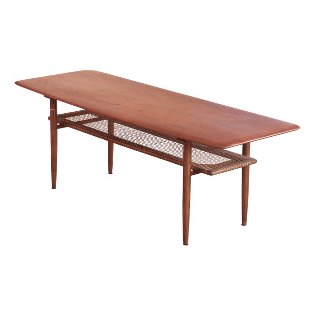 Large Danish Teak Coffee Table, 1950s For Sale