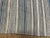 Early 20th Century Vintage Kilim Fabric Fragment in Tan and Denim Blue Colors Stripe For Sale - Image 5 of 8