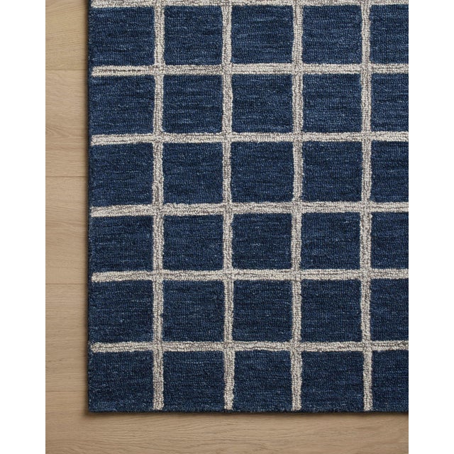 2020s Chris Loves Julia x Loloi Polly Navy / Silver 3'-6" x 5'-6" Accent Rug For Sale - Image 5 of 6