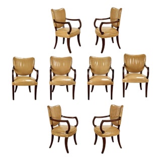 Antique Set of Eight English Dining Chairs For Sale