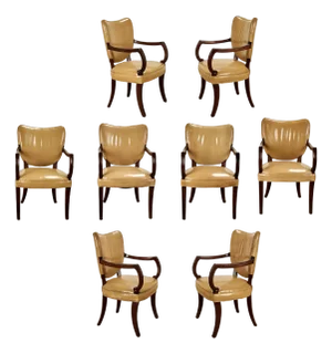 Antique Set of Eight English Dining Chairs