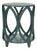 Round Accent Table, Steel Teal For Sale