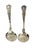 Superb vintage pair of Sheffield Silver plate large spoons, each measuring 9" H × 2.75" W × 1" D. These statement pieces...
