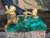 An exceptional and highly decorative Italian malachite and gilt bronze (ormolu) inkwell dating from the late 19th century,...