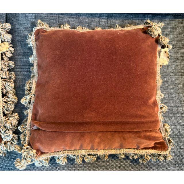 Late 20th Century, Shih Tzu Handcrafted Needlepoint, Throw Pillows, Pair (2) For Sale - Image 6 of 11