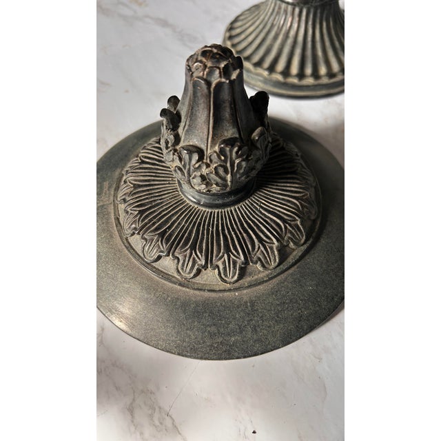 Rococo Early 20th Century Cast Stone Black Garden Ornament Rococo Revival For Sale - Image 3 of 10