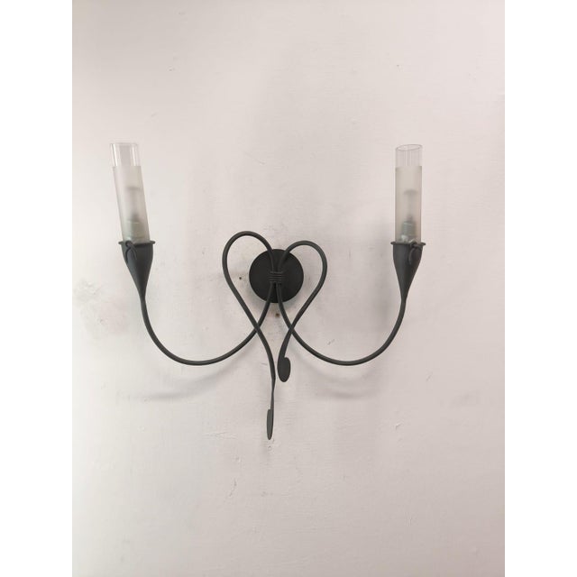 Wall LIghts from Luci Lamp International, Set of 2, in Flawless conditions. Designed 1980 to 1989 This piece has an...
