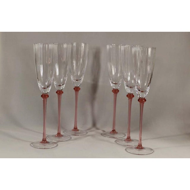 A beautiful and one of a kind set of 18 wine and champaign glasses. These were a part of a prototype production run, we...