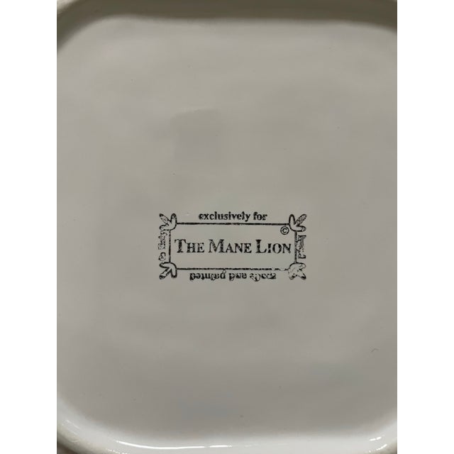 Ceramic Set of 4 Palm Tree Plates For Sale - Image 7 of 7