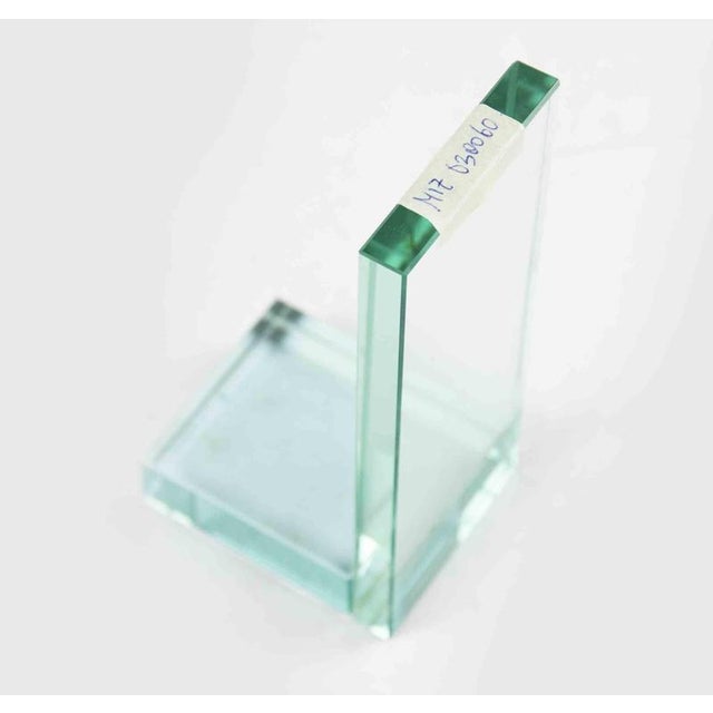 Contemporary Mid-Century Minimalist Glass Bookend by A&G Marco, Italy, 1970s For Sale - Image 3 of 5