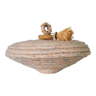 Vintage Hand-Woven Wool Vase/ Sold For Sale