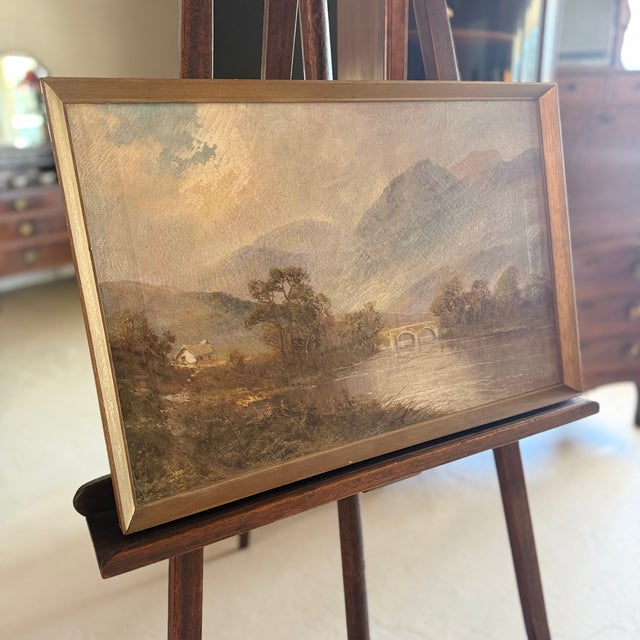 Early 1900s Oil on Canvas Painting of Scottish Loch by Frances E. Jamieson For Sale - Image 9 of 16