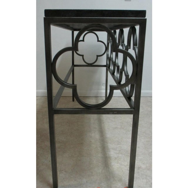 1990s Universal Furniture New Bohemian Wildflower Console Sofa Table For Sale - Image 11 of 12