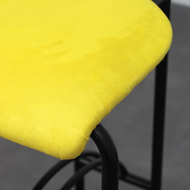 Black Postmodern Bar Stools, Italy, 1980s, Set of 4 For Sale - Image 8 of 10