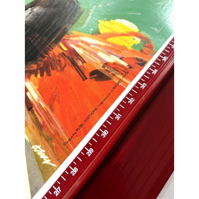 1960s Monaco Grand Prix 1964 J May J Ramel Vintage Automobile Racing Poster For Sale - Image 5 of 5