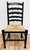 Maitland-Smith Style Black Ladderback Rush Seat Dining Chairs, S/6 For Sale - Image 9 of 12